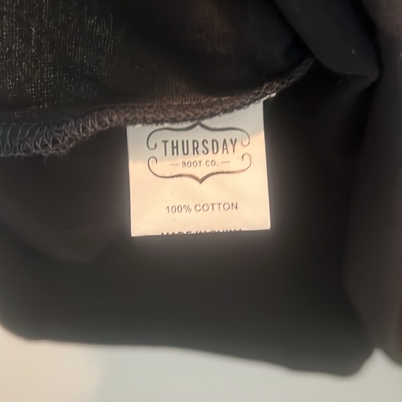 THURSDAY BOOT COMPANY Black men t shirt 2XL New in poly bag - Picture 7 of 8